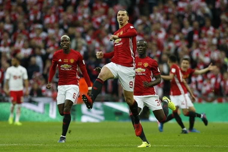 Zlatan Ibrahimovic, delantero sueco del Manchester United. 