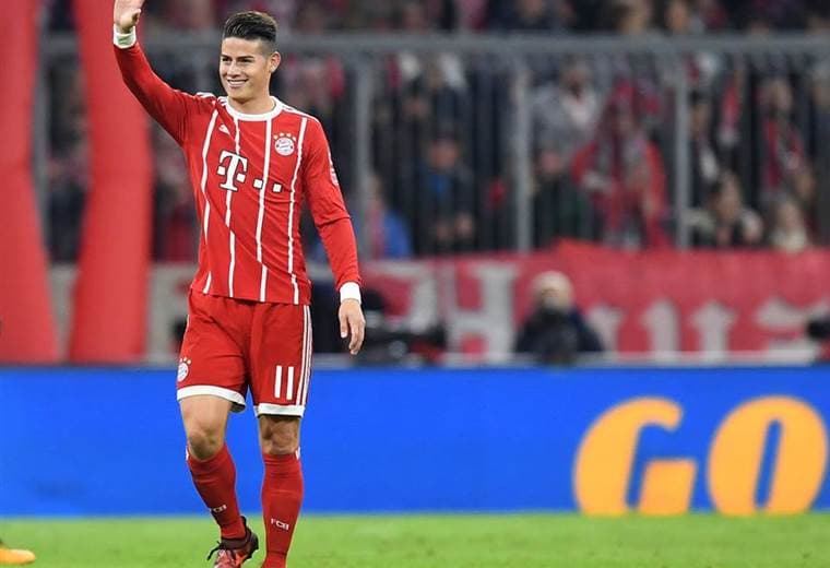James Rodríguez, jugador del Bayern Munich.|Bayern Munich en Facebook