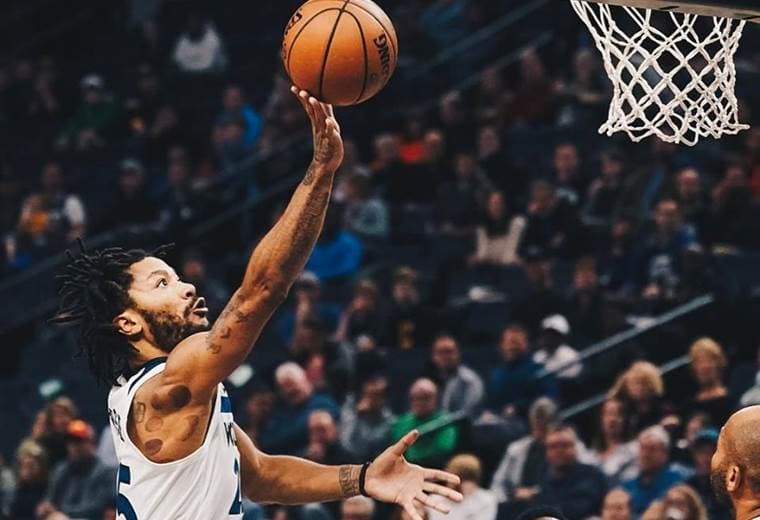 Derrick Rose, jugador del Minnesota Timberwolves. 