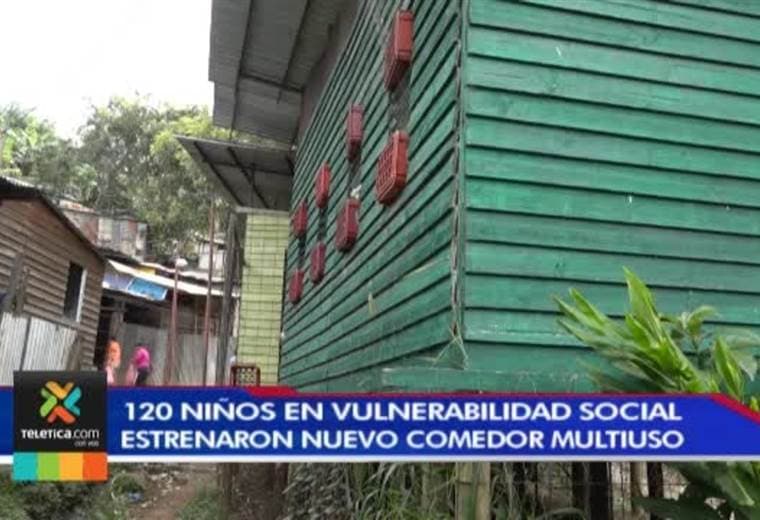 Niños en vulnerabilidad social estrenaron nuevo comedor multiuso en Guararí de Heredia