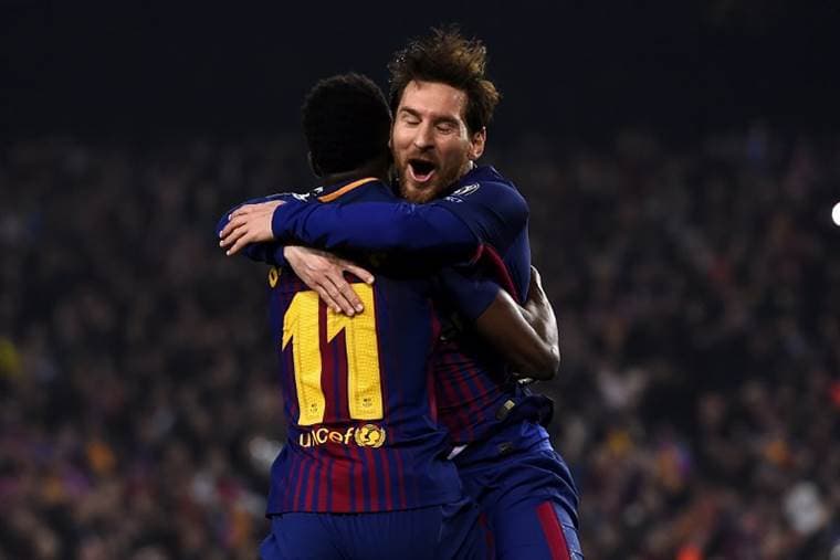 Dembelé marcó su primer tanto con el Barcelona ante el Chelsea.|AFP