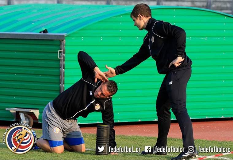 David Guzmán durante un entrenamiento de La Sele.|Fedefútbol