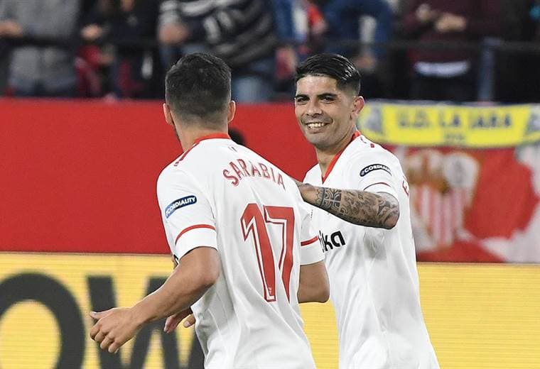 Ever Banega, volante argentino del Sevilla FC. 