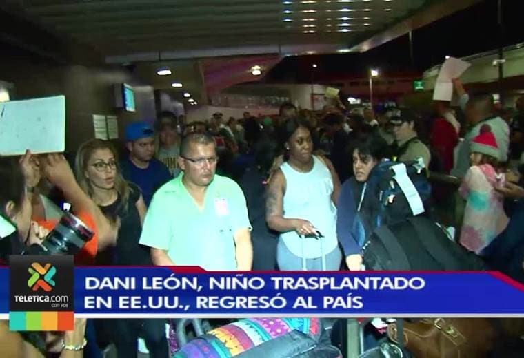 Niño Daniel León regresó a Costa Rica luego del trasplante de médula realizado en Estados Unidos