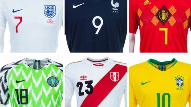 Camisetas selecciones Rusia 2018.|BBC