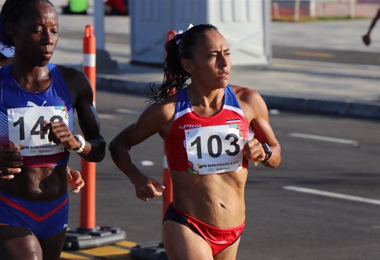Jenny Méndez durante la maratón de Barranquilla 2018.|CON