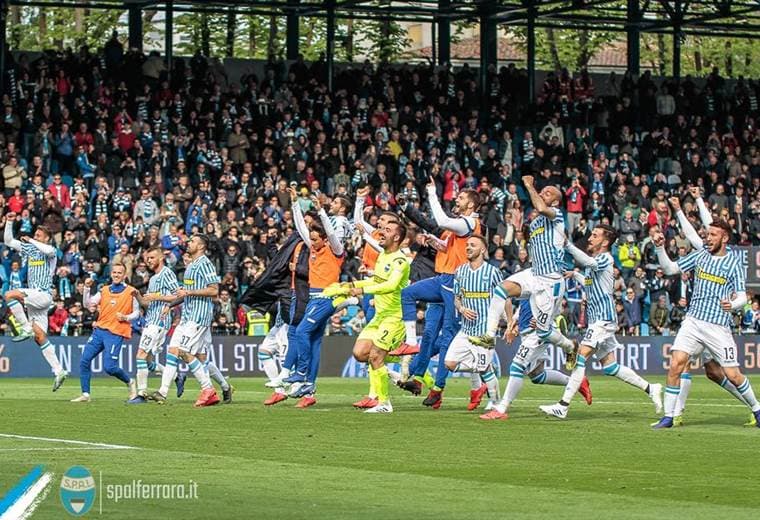 El equipo de SPAL celebró a lo grande su triunfo ante la Juventus | SPAL en Facebook