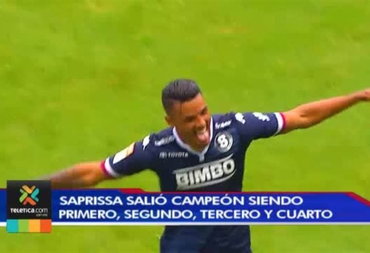 Saprissa salió campeón siendo primero, segundo, tercero y cuarto lugar