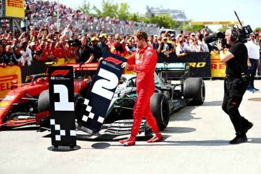 Sebastian Vettel cambia los números finales tras penalización a favor de Hamilton | AFP