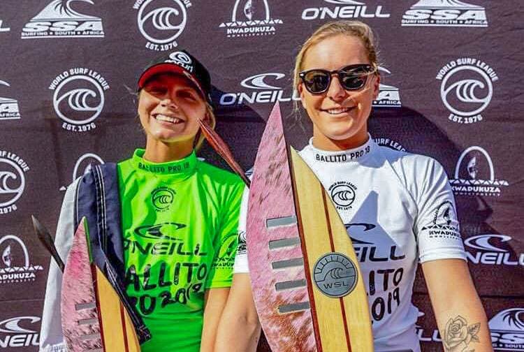 Leilani McGonagle (de verde) se dejó el subcampeonato en el WQS de Sudáfrica | Facebook