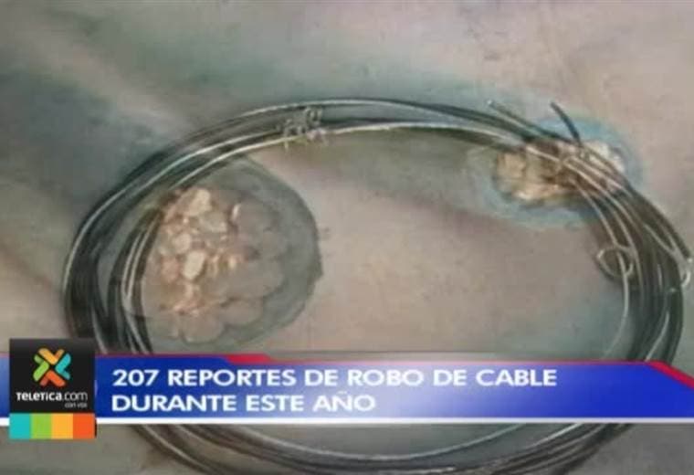 En los primeros 8 meses de este año se dieron 207 reportes de robo de cable en todo el país