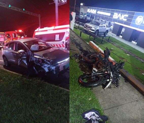 Motociclista choca violentamente contra carro y muere en Heredia