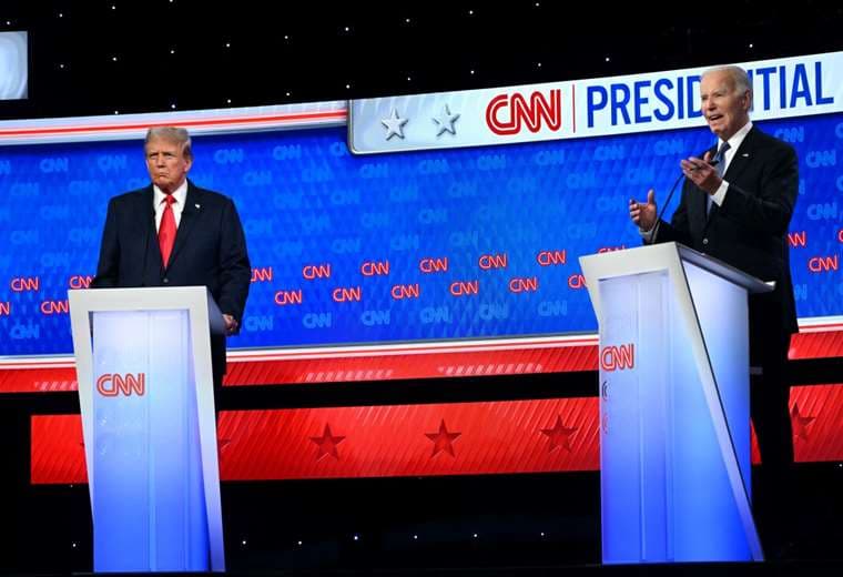 Biden y Trump se enfrentan sobre inflación y migración en primer debate presidencial