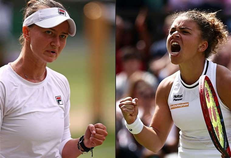 Jasmine Paolini y Barbora Krejcikova. AFP