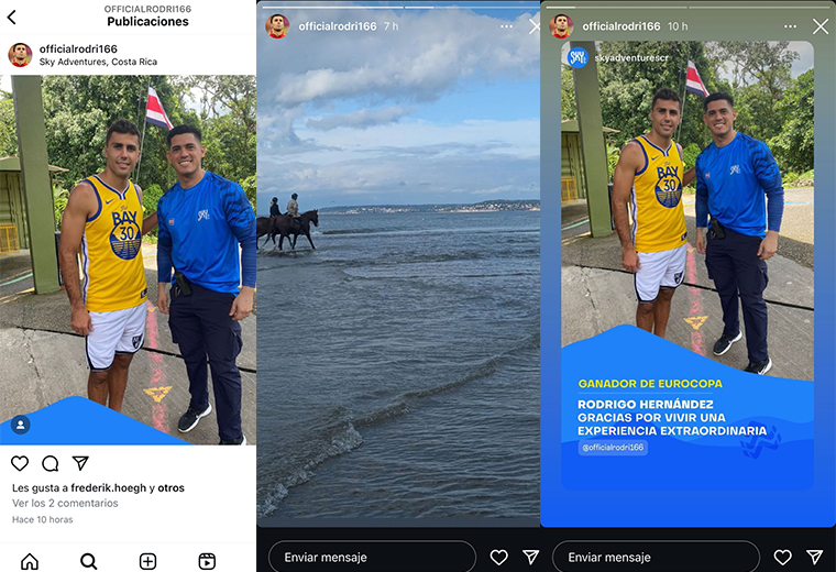 El mejor jugador de la Eurocopa muestra cómo van sus vacaciones en Costa Rica