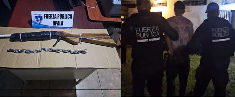 Con cadena y escopeta: así cayó sospechoso de intentar matar a expareja en Upala