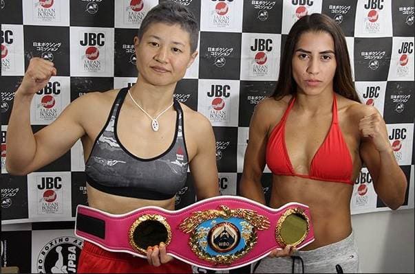 Yokasta Valle y Naoko Fujioka superaron la báscula para la pelea |Foto: Notifight.