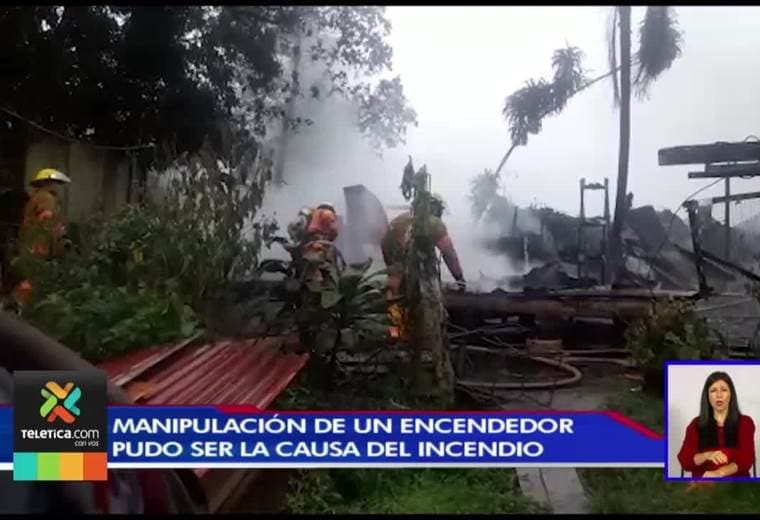 Manipulación de encendedor pudo ser la causa de incendio que cobró la vida de menor en San Ramón