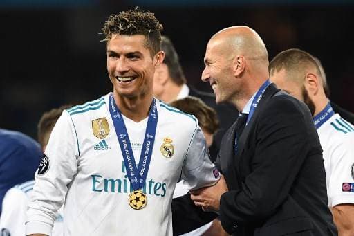 Cristiano Ronaldo y Zinedine Zidane. |AFP