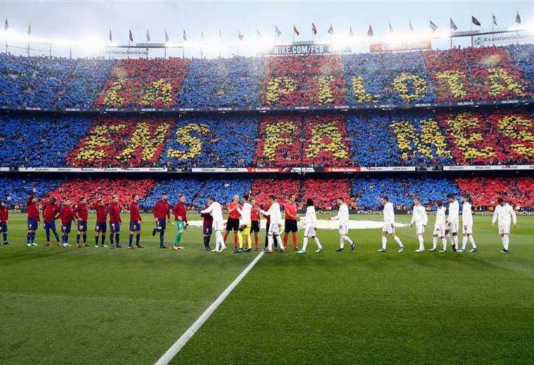 Clásico español entre Barcelona y Real Madrid.