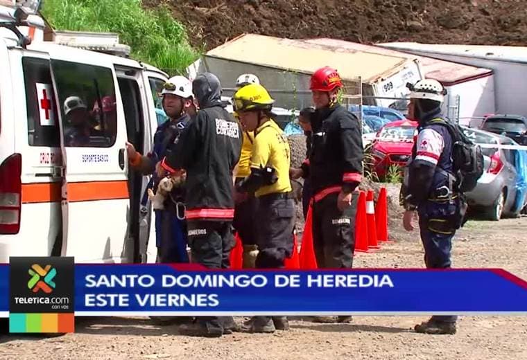 Rescatistas localizaron el cuerpo del trabajador sepultado por un terraplén en Heredia