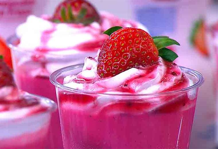 Receta: Copa de fresas con yogur