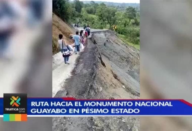 Turistas y usuarios que visitan el parque Nacional Guayabo sufren por camino en pésimo estado
