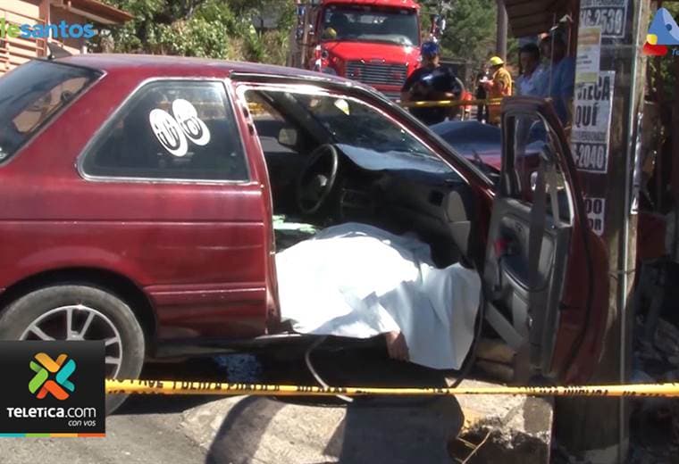 Mujer falleció y un hombre resultó herido tras un accidente en San Pablo de León Cortés