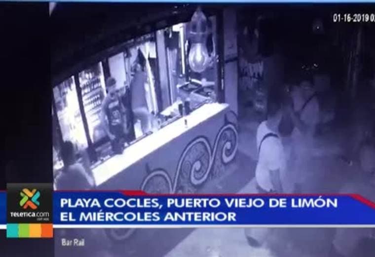 Cámara captó balacera en un bar en Limón donde falleció un hombre