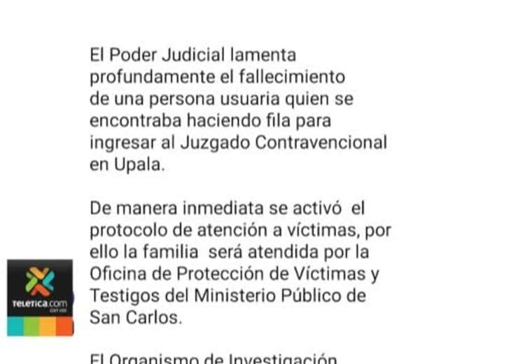 Mujer que murió por disparo accidental en Juzgado iba a pedir detención de deudor alimentario