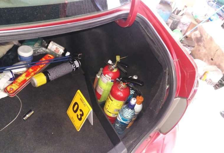 Material decomisado durante allanamientos