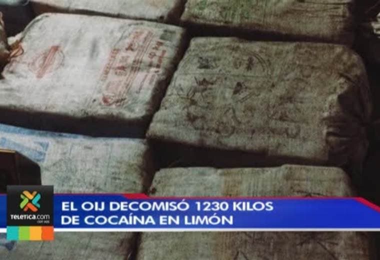 OIJ decomisó 1.230 kilos de cocaína tras realizar allanamiento en vivienda en Limón