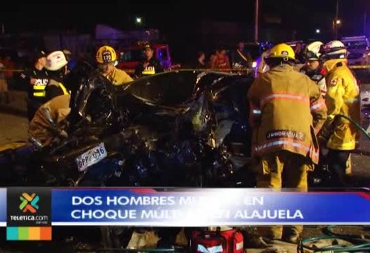 Aparatoso accidente de tránsito dejó como saldo a dos fallecidos en Alajuela sobre ruta 1