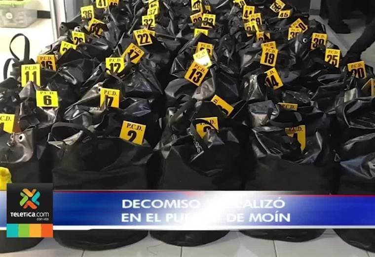PCD decomisa 14 toneladas de cocaína dentro de un contenedor en Moín