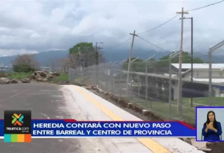 Heredia contará con una nueva vía que facilitará el paso entre Barreal y el centro de la provincia