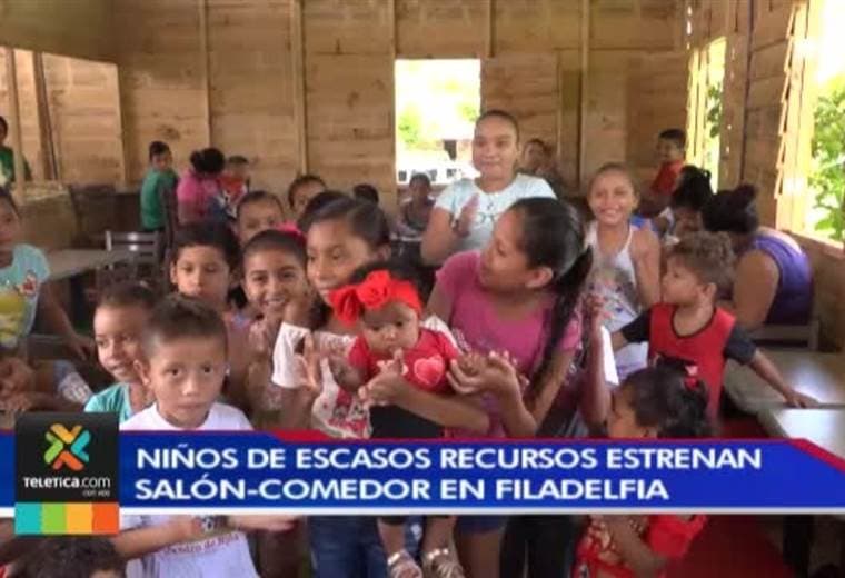 Niños de escasos recursos estrenaron salón-comedor en Filadelfia de Guanacaste