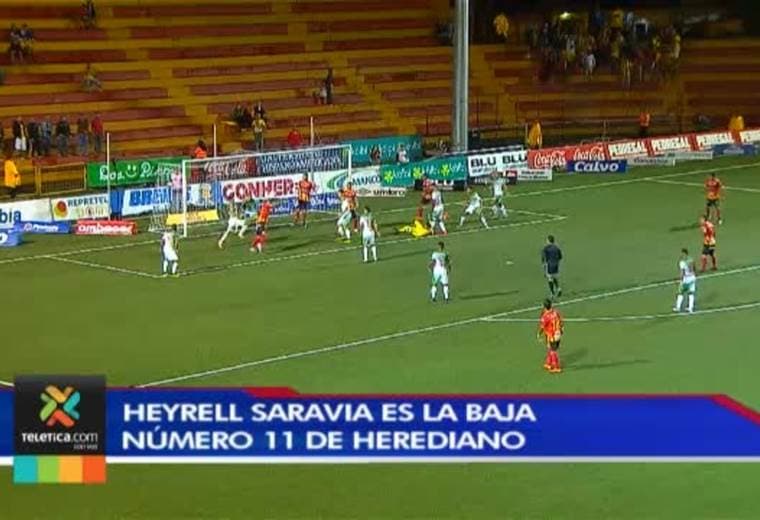 Heyreel Saravia es la baja número 11 de Herediano