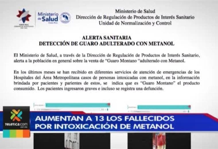Aumentan a 13 las posibles muertes por intoxicación con metanol