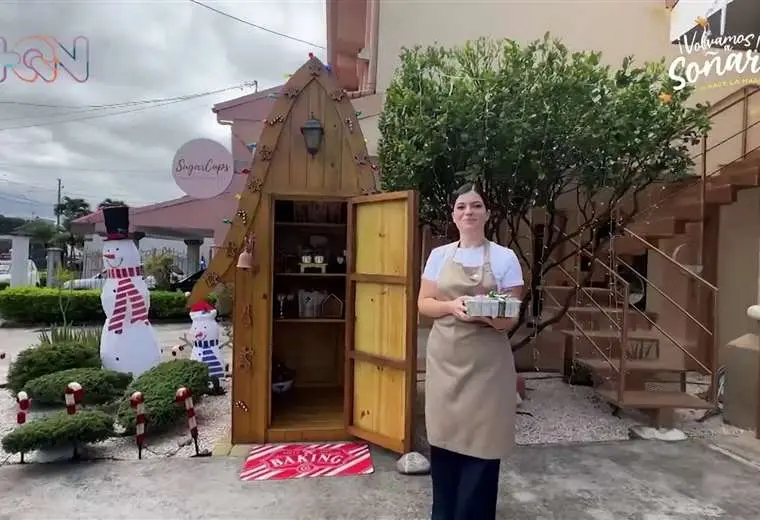 Esta cabañita transformó una calle de Belén en un rincón de Navidad