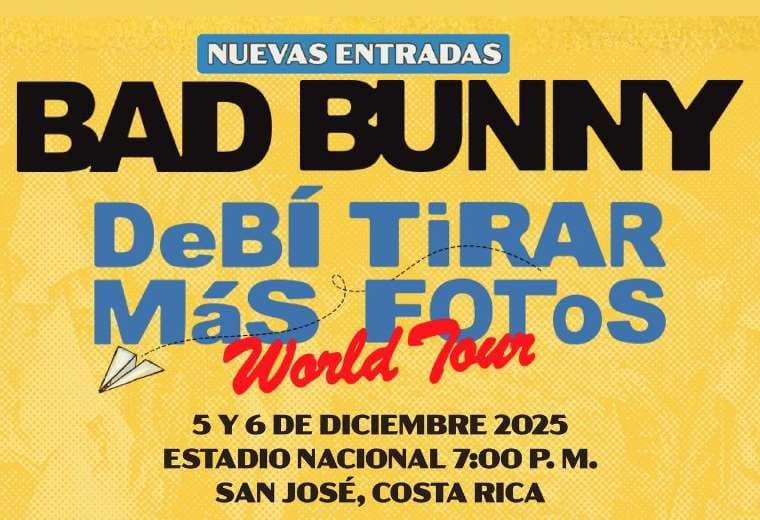 Más entradas a la venta para concierto de Bad Bunny en Costa Rica