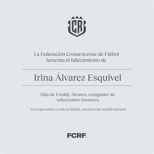 Condolencias Federación.