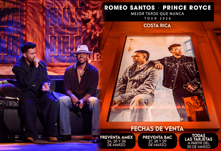 Romeo Santos & Prince Royce protagonizarán el concierto de bachata más esperado en Costa Rica