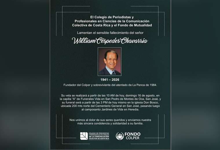 Fallece periodista William Céspedes, sobreviviente del atentado de La Penca
